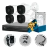 Kit Seguridad Dahua Dvr 4ch + 4 Camaras 1080p +disco Color Blanco